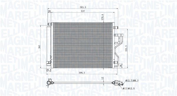 Kondensatorius, oro kondicionierius MAGNETI MARELLI 350203106700