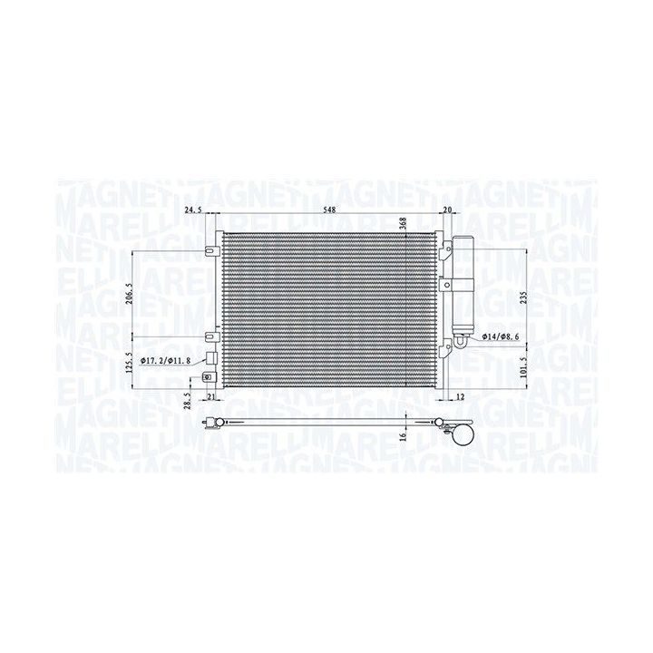 Kondensatorius, oro kondicionierius MAGNETI MARELLI 350203106900