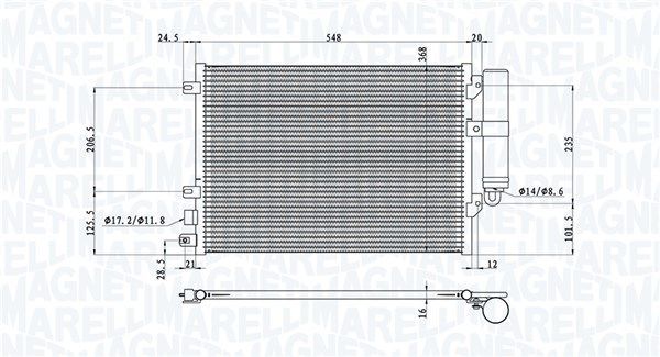 Kondensatorius, oro kondicionierius MAGNETI MARELLI 350203106900