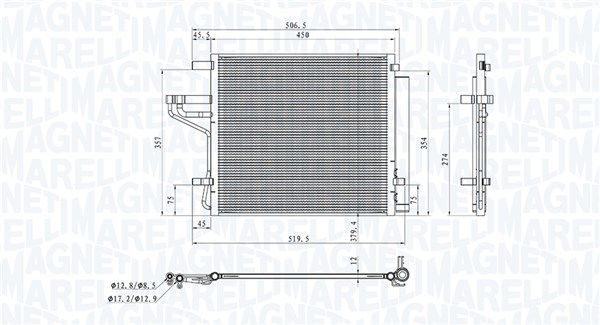 Kondensatorius, oro kondicionierius MAGNETI MARELLI 350203107300