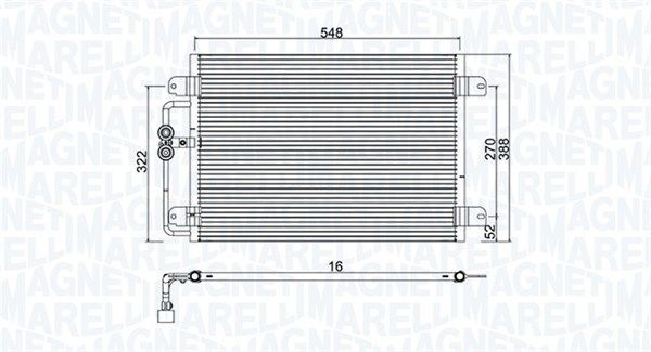 Kondensatorius, oro kondicionierius MAGNETI MARELLI 350203949000