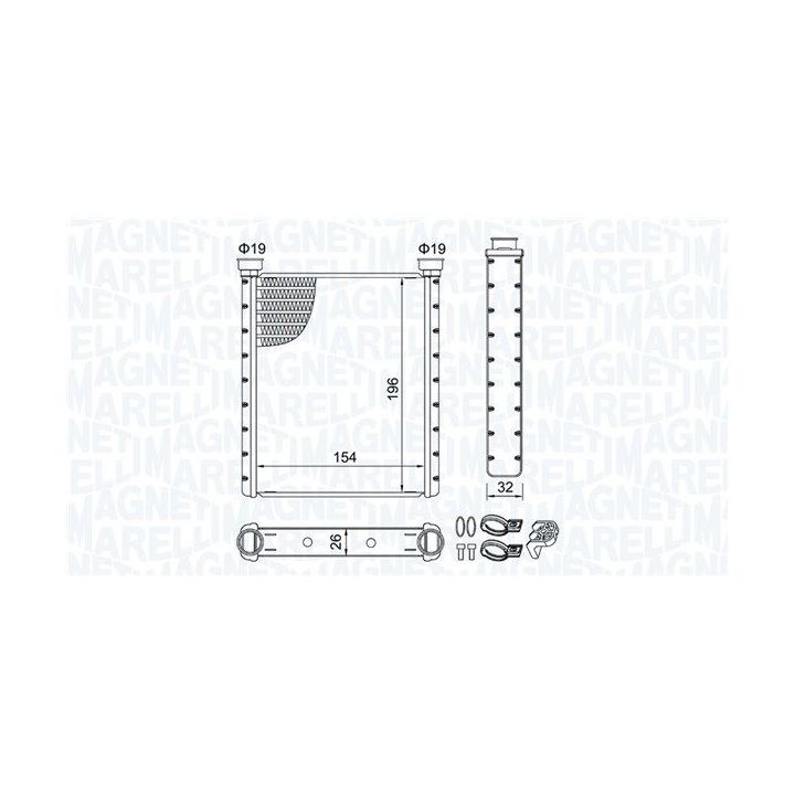šilumokaitis, salono šildymas MAGNETI MARELLI 350218509000