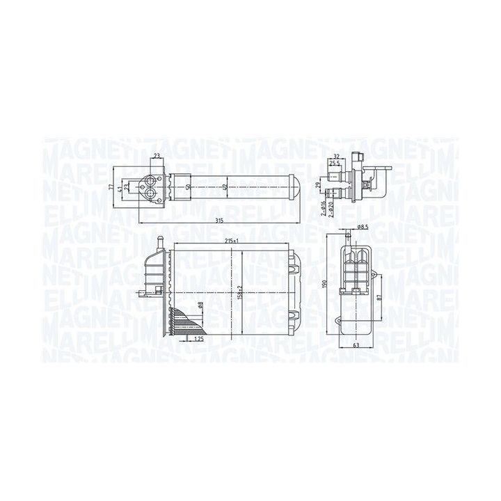 šilumokaitis, salono šildymas MAGNETI MARELLI 350218520000