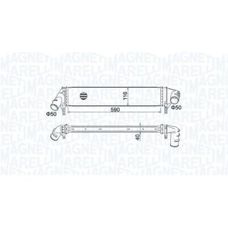 Tarpinis suslėgto oro aušintuvas, kompresorius MAGNETI MARELLI 351319205260