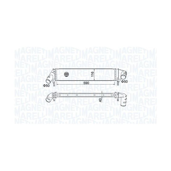 Tarpinis suslėgto oro aušintuvas, kompresorius MAGNETI MARELLI 351319205260