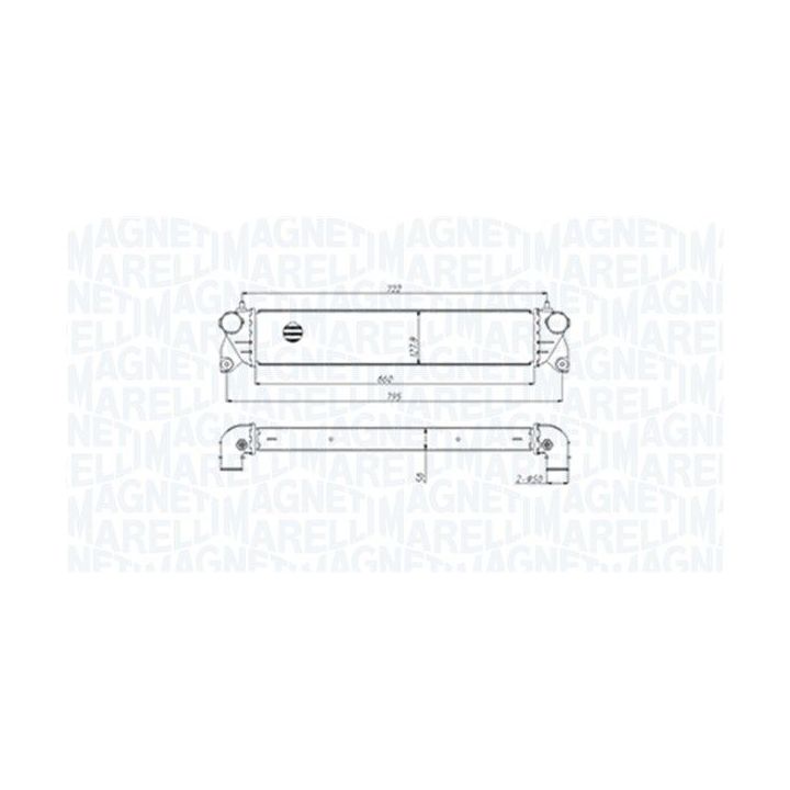 Tarpinis suslėgto oro aušintuvas, kompresorius MAGNETI MARELLI 351319205300