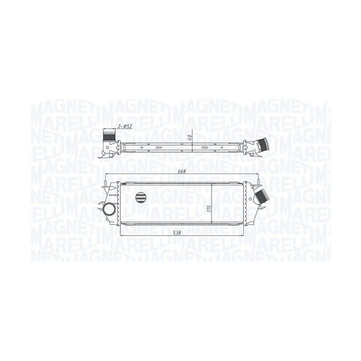 Tarpinis suslėgto oro aušintuvas, kompresorius MAGNETI MARELLI 351319205340