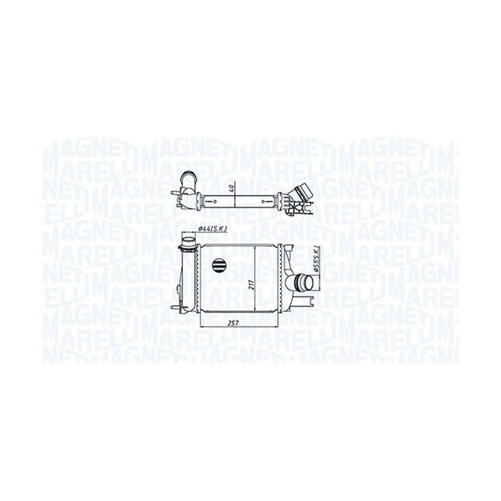 Tarpinis suslėgto oro aušintuvas, kompresorius MAGNETI MARELLI 351319205390