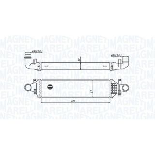 Tarpinis suslėgto oro aušintuvas, kompresorius MAGNETI MARELLI 351319205420