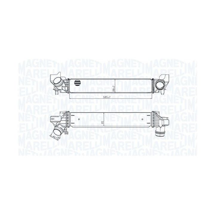 Tarpinis suslėgto oro aušintuvas, kompresorius MAGNETI MARELLI 351319205450