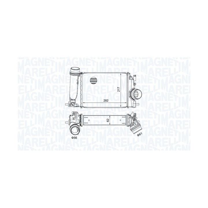 Tarpinis suslėgto oro aušintuvas, kompresorius MAGNETI MARELLI 351319205480