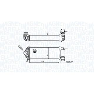 Tarpinis suslėgto oro aušintuvas, kompresorius MAGNETI MARELLI 351319205510