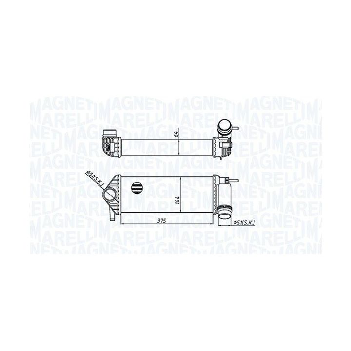 Tarpinis suslėgto oro aušintuvas, kompresorius MAGNETI MARELLI 351319205510