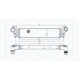 Tarpinis suslėgto oro aušintuvas, kompresorius MAGNETI MARELLI 351319205530