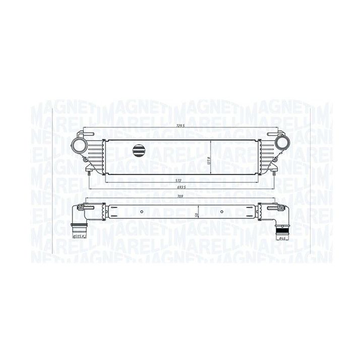 Tarpinis suslėgto oro aušintuvas, kompresorius MAGNETI MARELLI 351319205530