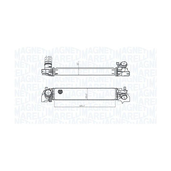 Tarpinis suslėgto oro aušintuvas, kompresorius MAGNETI MARELLI 351319205540