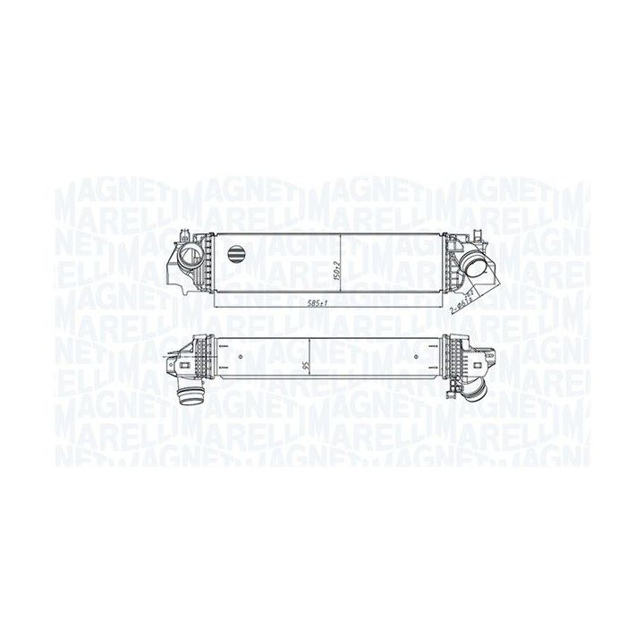 Tarpinis suslėgto oro aušintuvas, kompresorius MAGNETI MARELLI 351319205560