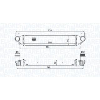 Tarpinis suslėgto oro aušintuvas, kompresorius MAGNETI MARELLI 351319205620