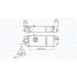 Tarpinis suslėgto oro aušintuvas, kompresorius MAGNETI MARELLI 351319205700