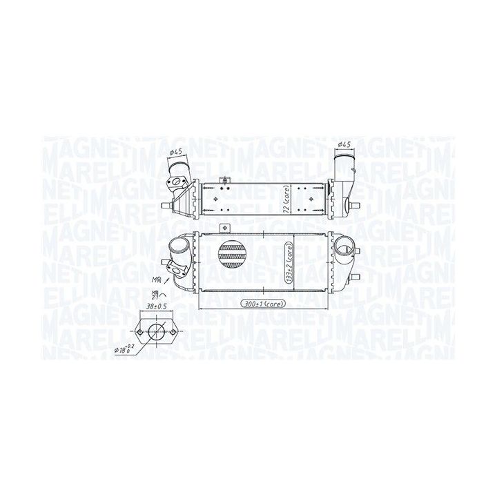 Tarpinis suslėgto oro aušintuvas, kompresorius MAGNETI MARELLI 351319205700