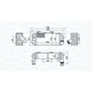Tarpinis suslėgto oro aušintuvas, kompresorius MAGNETI MARELLI 351319205760