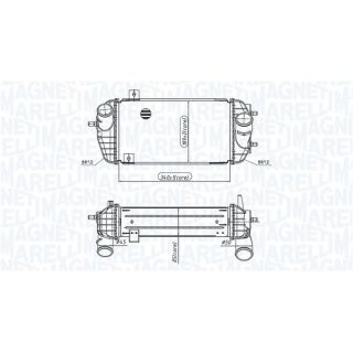 Tarpinis suslėgto oro aušintuvas, kompresorius MAGNETI MARELLI 351319205770
