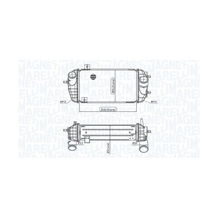 Tarpinis suslėgto oro aušintuvas, kompresorius MAGNETI MARELLI 351319205770