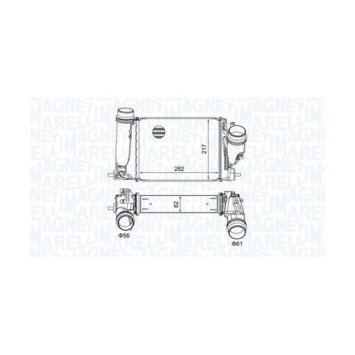 Tarpinis suslėgto oro aušintuvas, kompresorius MAGNETI MARELLI 351319205830
