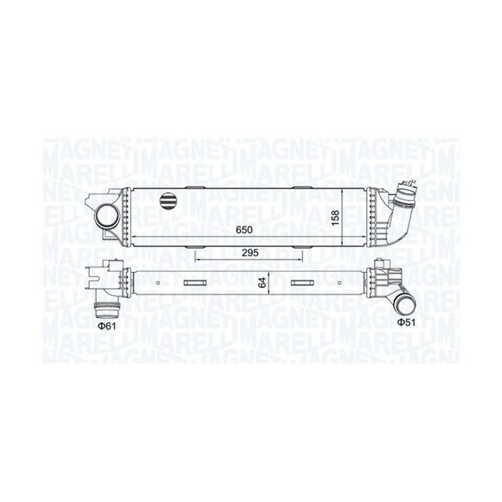 Tarpinis suslėgto oro aušintuvas, kompresorius MAGNETI MARELLI 351319205920
