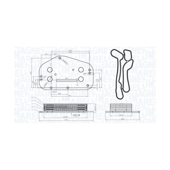 Alyvos aušintuvas, variklio alyva MAGNETI MARELLI 350300004500