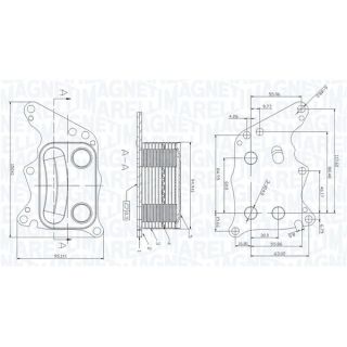Alyvos aušintuvas, variklio alyva MAGNETI MARELLI 350300005200