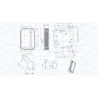 Alyvos aušintuvas, variklio alyva MAGNETI MARELLI 350300005400