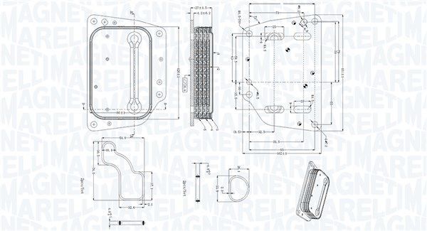 Alyvos aušintuvas, variklio alyva MAGNETI MARELLI 350300005400