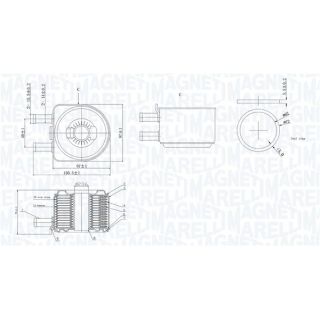 Alyvos aušintuvas, variklio alyva MAGNETI MARELLI 350300005800