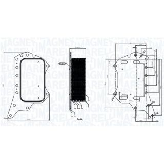 Alyvos aušintuvas, variklio alyva MAGNETI MARELLI 350300005900