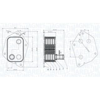 Alyvos aušintuvas, variklio alyva MAGNETI MARELLI 350300006000