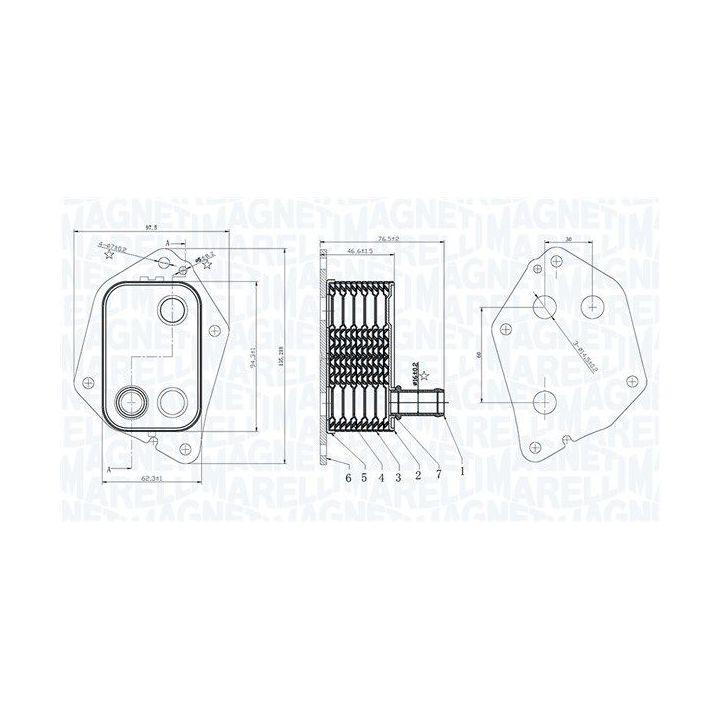 Alyvos aušintuvas, variklio alyva MAGNETI MARELLI 350300006000