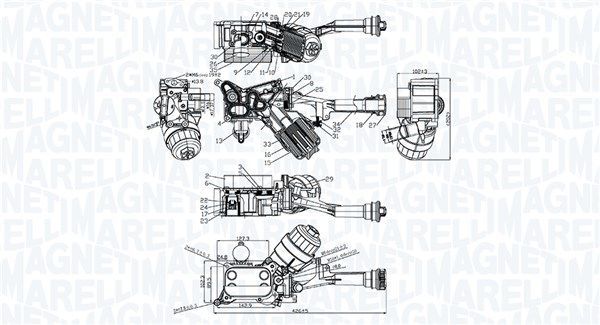 Alyvos aušintuvas, variklio alyva MAGNETI MARELLI 350300006500