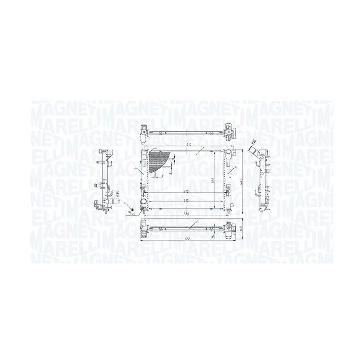 Radiatorius, variklio aušinimas MAGNETI MARELLI 350213022100