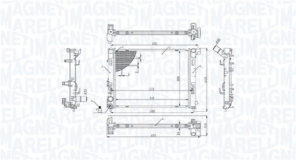 Radiatorius, variklio aušinimas MAGNETI MARELLI 350213022100