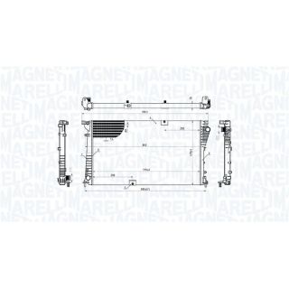 Radiatorius, variklio aušinimas MAGNETI MARELLI 350213221100
