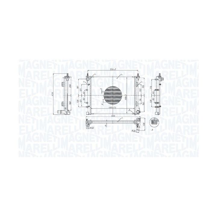 Radiatorius, variklio aušinimas MAGNETI MARELLI 350213221900