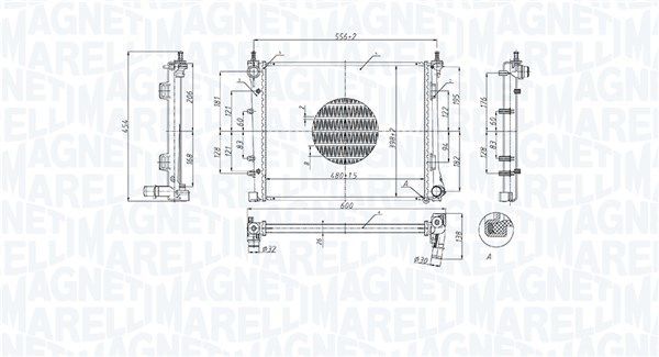 Radiatorius, variklio aušinimas MAGNETI MARELLI 350213221900
