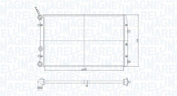Radiatorius, variklio aušinimas MAGNETI MARELLI 350213841000