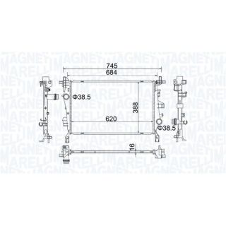 Radiatorius, variklio aušinimas MAGNETI MARELLI 350214400000