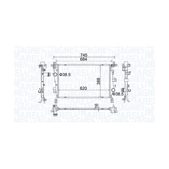 Radiatorius, variklio aušinimas MAGNETI MARELLI 350214400000
