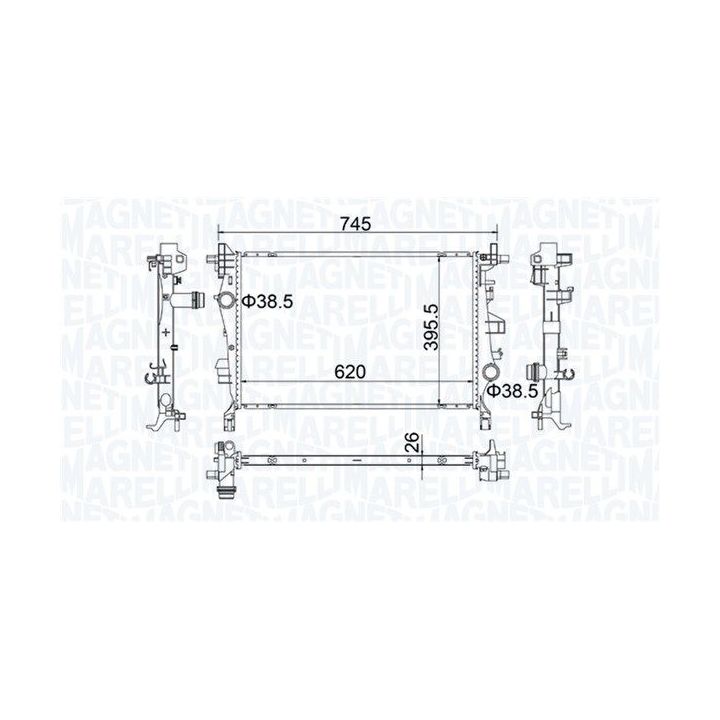 Radiatorius, variklio aušinimas MAGNETI MARELLI 350214500000