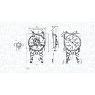Ventiliatorius, radiatoriaus MAGNETI MARELLI 069422818010