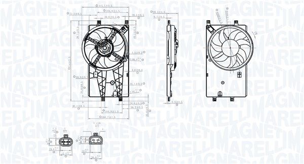 Ventiliatorius, radiatoriaus MAGNETI MARELLI 069422904010