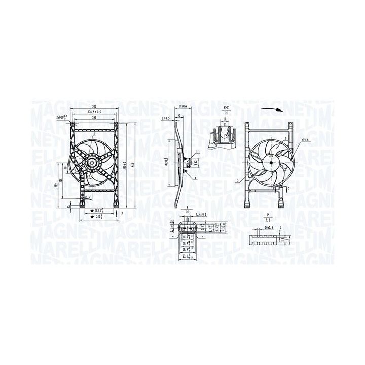 Ventiliatorius, radiatoriaus MAGNETI MARELLI 069422905010